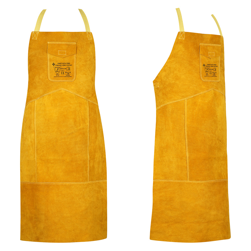 PSW-402 Long Pocket Skórzany Fartuch Spawalniczy